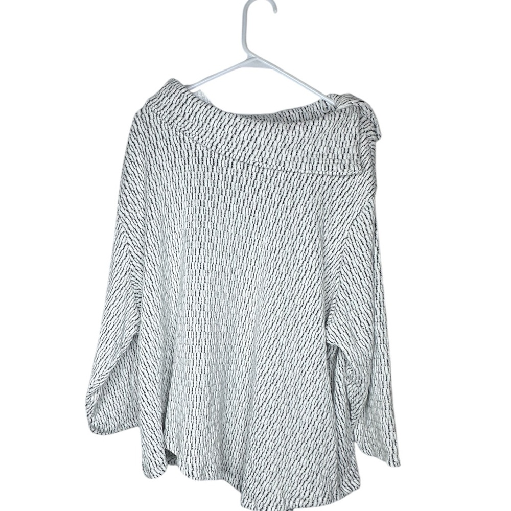 Ruby Rd. Woman 3X Cozy Metallic Cowl Neck Sweater With Asymmetrical Hemline